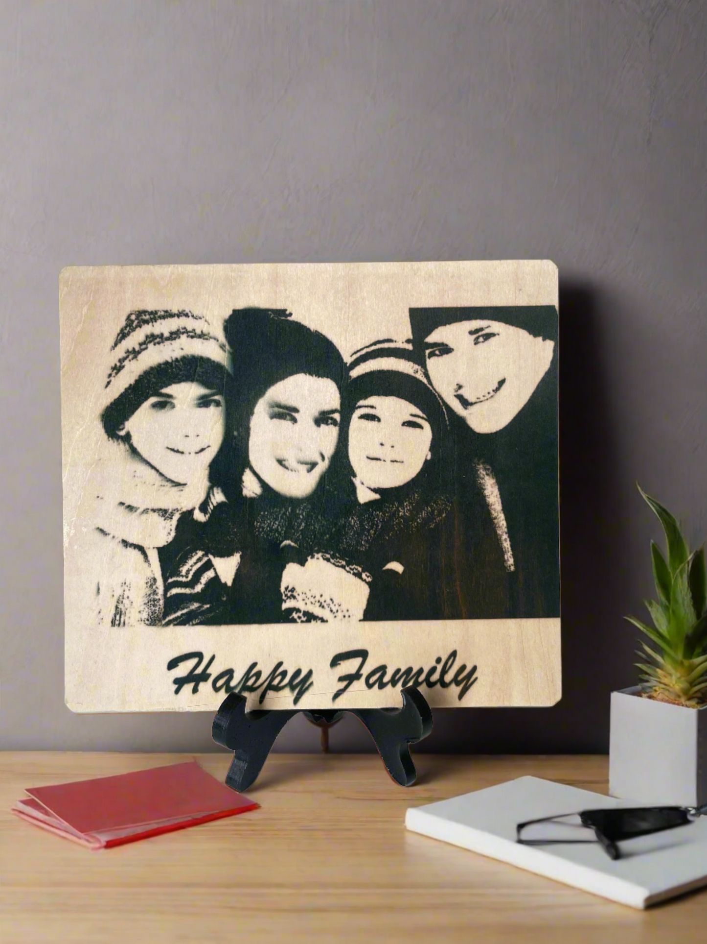 Custom print on wooden frame